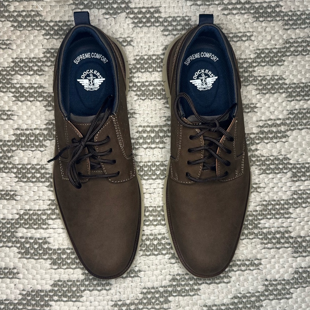 NEW Dockers Supreme Comfort Fontera Brown Oxford
